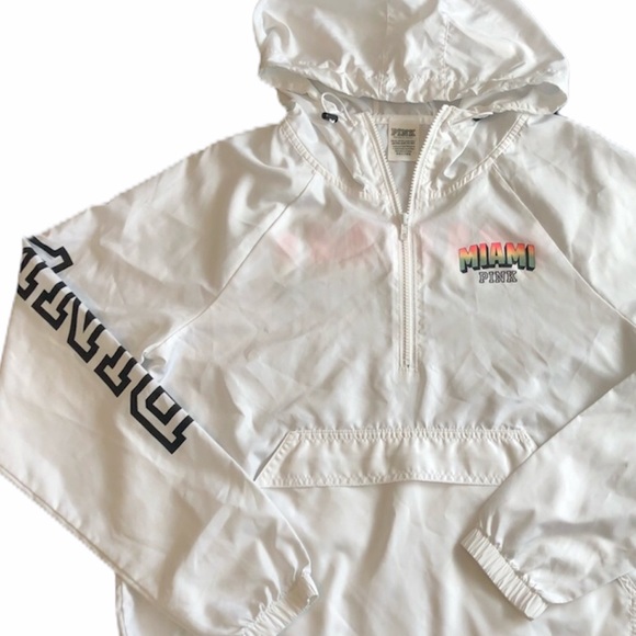 Victoria secrets pink windbreaker big Xsmall Miami - Picture 2 of 10